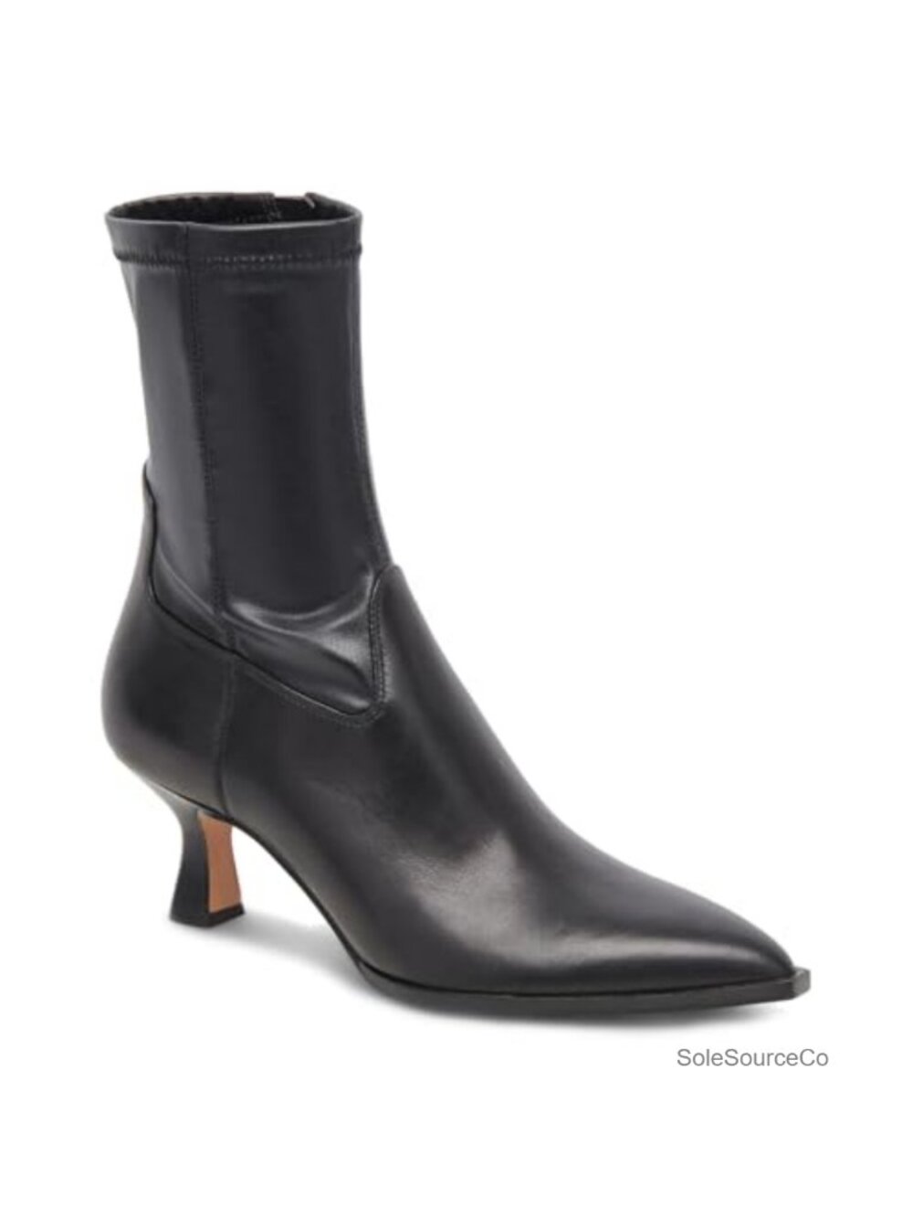 Women's Pointed Toe Kitten Heel Ankle Booties with Side Zipper